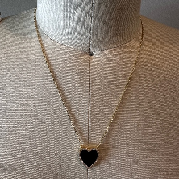 Black Onyx 18K gold plated necklace - Picture 3 of 5